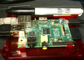 Picture showing the Raspberry Pi