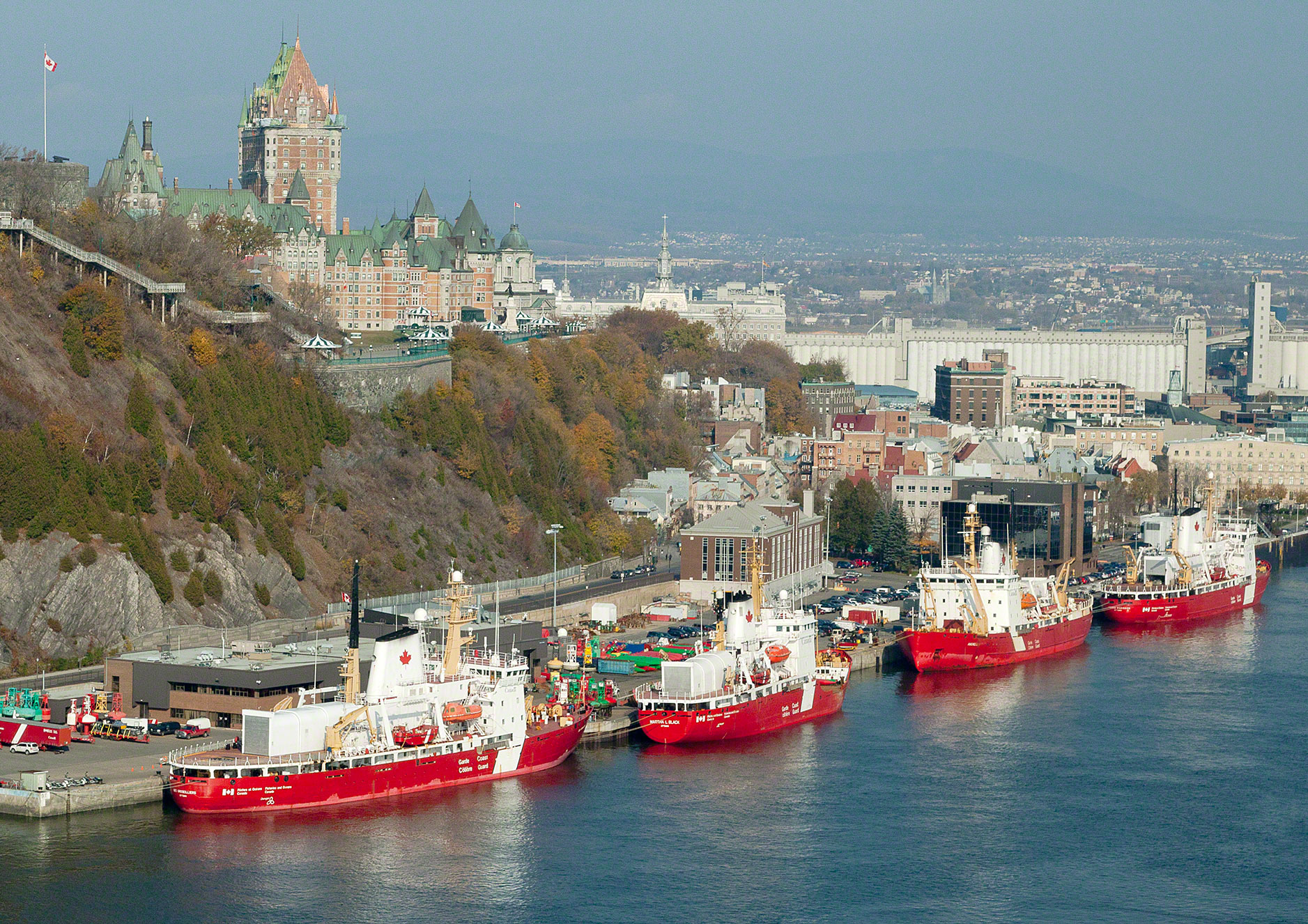The Canadian Coast Guard base in the City of Quebec